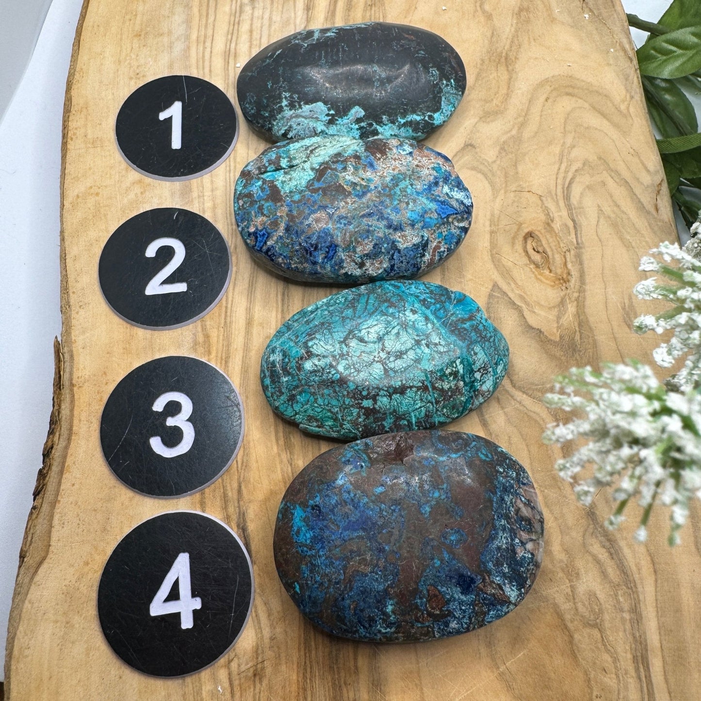 Natural Chrysocolla Palm Stone - Sage & Magic