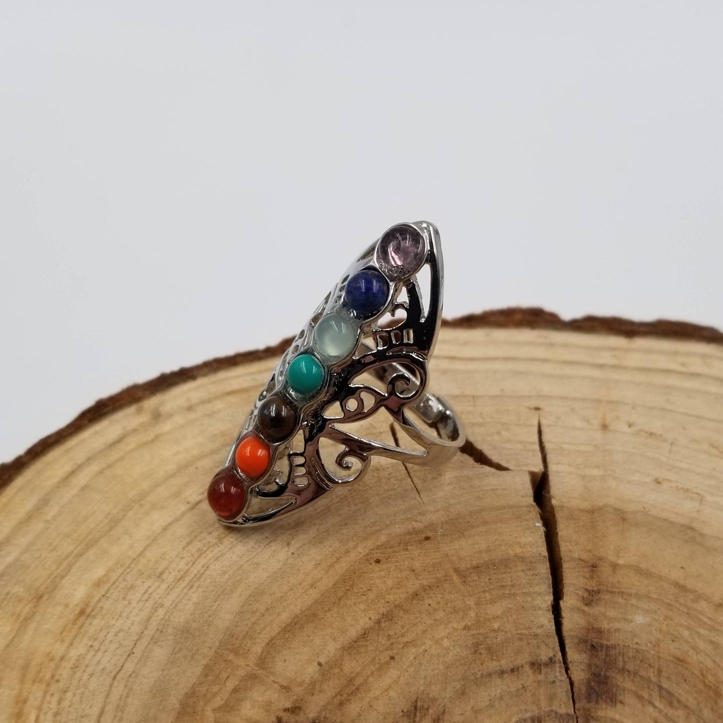 7 Chakra Crystal Ring