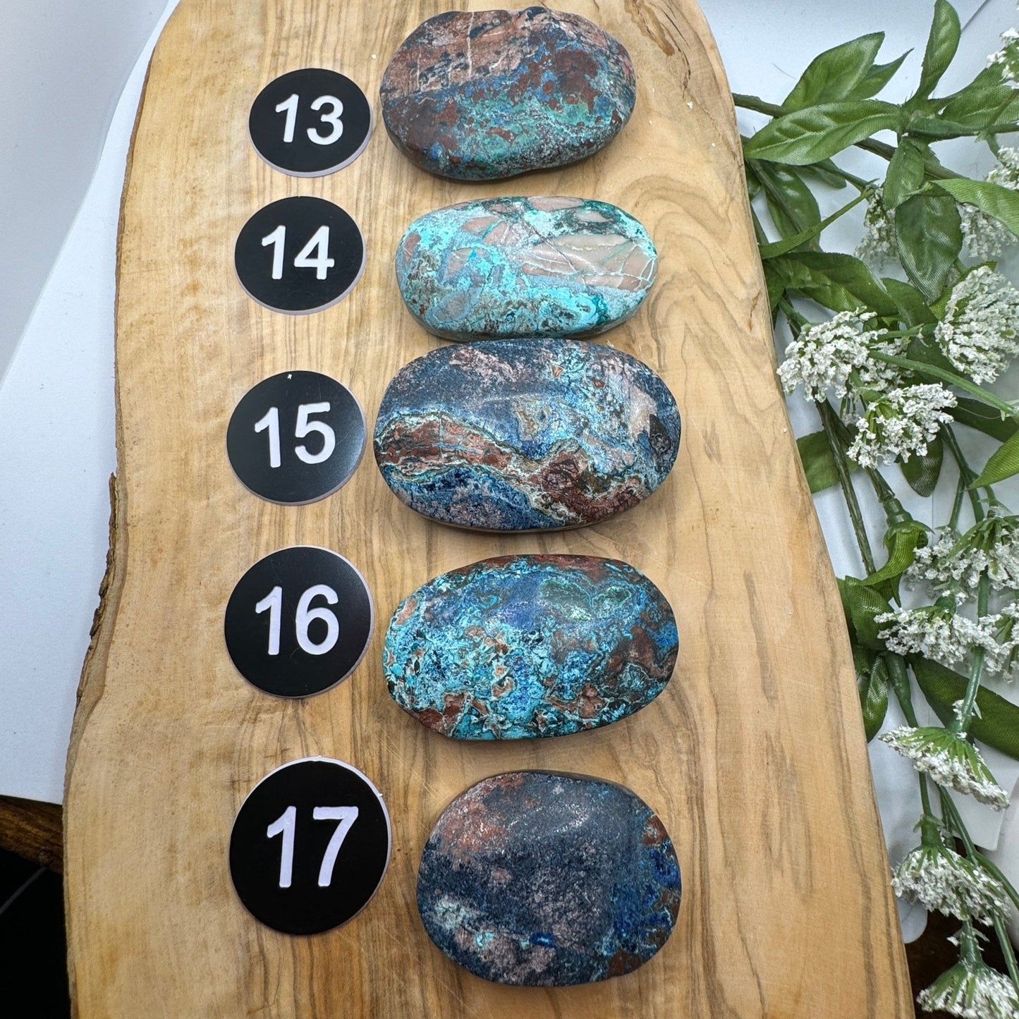 Natural Chrysocolla Palm Stone - Sage & Magic