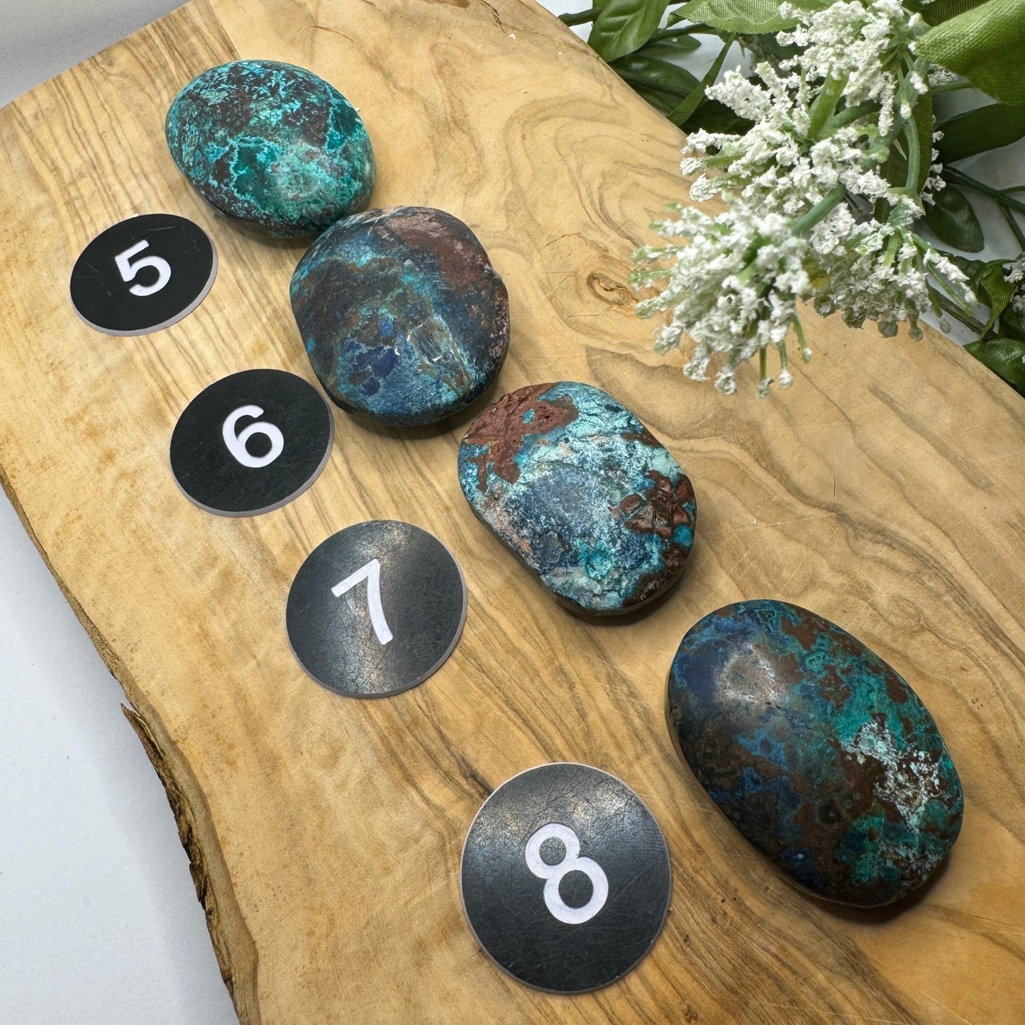 Natural Chrysocolla Palm Stone - Sage & Magic